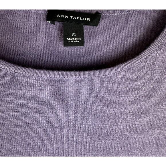 Ann Taylor Peplum Sweater, Lavender, Sz: S, 57-26 - Picture 13 of 16